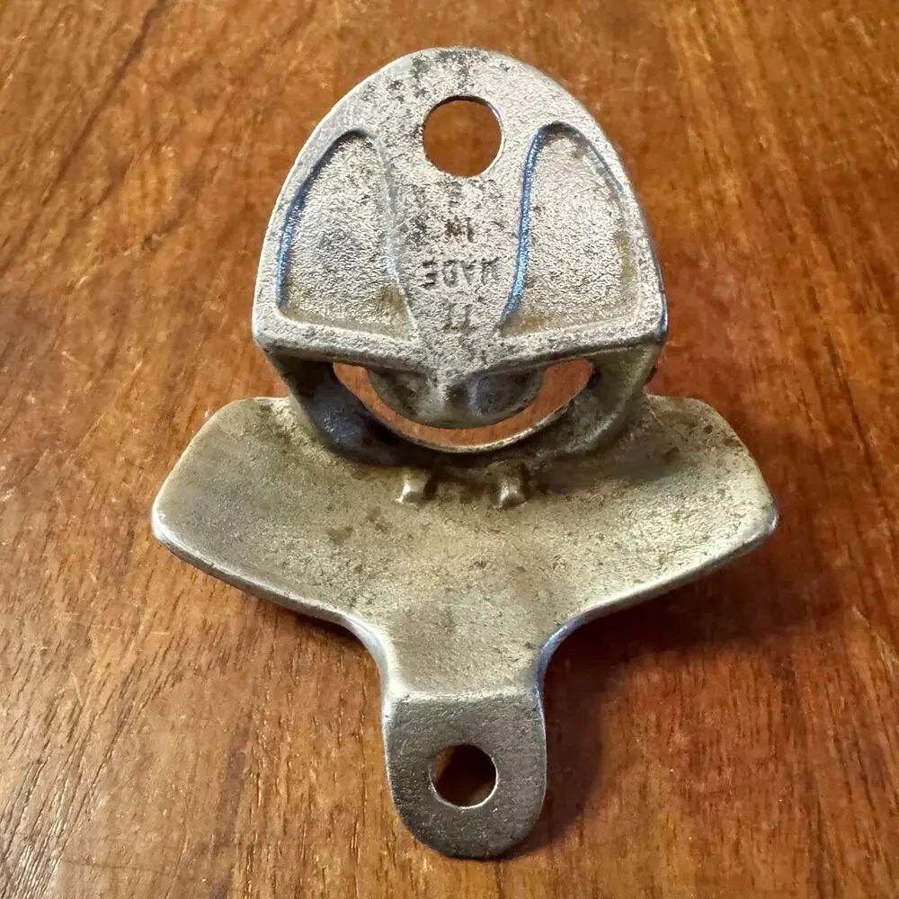Vintage Unbranded Starr X Wall Mount Bottle Opener Brown Co Newark NJ Metal